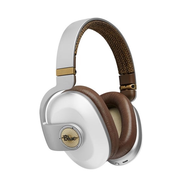 卸売 Microphones Blue Satellite Noise-Cancelling Premium White ヘッドホン